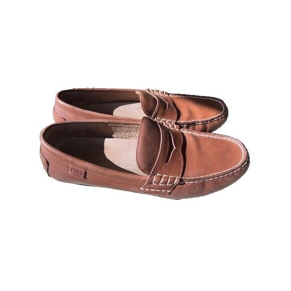 POLO RALPH LAUREN Leather Driving Loafer Tan Mn’s Sz 9.5D main image 4